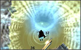 W miejscu startu wskocz na czerwoną Płytę Mocy, a na kolejnej, jeśli posiadasz moc Skrzydła Ormazda (Wings of Ormazd), na żółty - Zbiornik - Ziarna Światła | Dolina | Prince of Persia - Prince of Persia - poradnik do gry