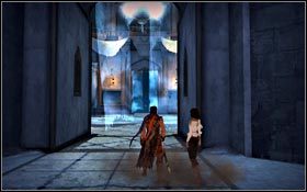 Używając kombinacji dwóch mocy wkrótce dotrzesz na pierwsze piętro pałacowych komnat - Komnaty Pałacowe | Pałac Królewski | Prince of Persia - Prince of Persia - poradnik do gry