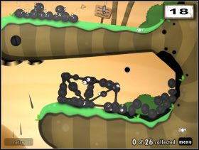 Najlepiej jest zadbać o dodatkową podstawkę ulokowaną w strategicznym miejscu, widocznym na obrazku (17 ) - Impale Sticky | Rozdział 1 | World of Goo - World of Goo - poradnik do gry