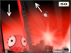 Zauważ, że obładowany albinosami klocek opada na dół z opóźnieniem - The Red Carpet | Rozdział 2 | World of Goo - World of Goo - poradnik do gry