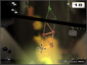 Ostatnim odlepianym glutem oraz kwartetem zapałek wybuduj mniej więcej to co widzisz na 18 obrazku - Upper Shaft | Rozdział 3 | World of Goo - World of Goo - poradnik do gry