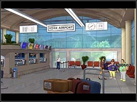 Nico kieruje się więc ku stojącemu przy wyjściu policjantowi - Lotnisko | York | Broken Sword 2,5 The Return of the Templars - Broken Sword 2,5: The Return of the Templars - poradnik do gry