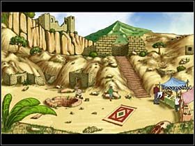 Ponieważ nie ma szans zapuścić się w głąb zbiornika, dopóki profesor przebywa w pobliżu, George zaczepia stojącego nieopodal chłopca, czy nie wyświadczyłby mu przysługi i nie zajął czymś archeologa - Tomar - Wykopaliska | Paryż i Tomar - Broken Sword 2,5: The Return of the Templars - poradnik do gry