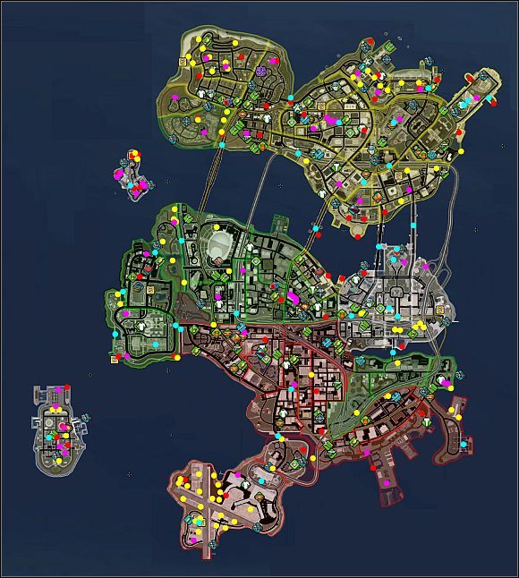 saints row 2 map store locations