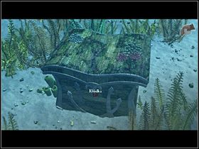 Wpłynąwszy tam, Olaf znajduje wewnątrz rafy nieźle zachowaną drewnianą skrzynkę (znak zapytania po lewej) - Otworzyć skrzynkę; Zdobyć grudkę śmiechoplujki | Głębiny oceanu - Zaginiona historia: Tale of Hero - poradnik do gry