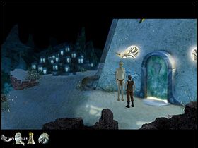 Teraz maszeruje pod drzwi, gdzie przytyka do nich grudkę śmiechoplujki (jeśli nie zaopatrzyłeś się w nią przed wyruszeniem do wieży, powróć na Nomasie na rozstaje przy świątyni, gdzie rezyduje to dziwaczne stworzonko), by przywabić węgorza - Porozmawiać z Apidulasem | Głębiny oceanu | Zaginiona historia Tale of Hero - Zaginiona historia: Tale of Hero - poradnik do gry