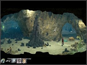 Po zeżarciu przez gada roślinek przyspieszających, nasz bohater zagaja rozmowę - Dostać się do skarbca Mjorgina | Głębiny oceanu - Zaginiona historia: Tale of Hero - poradnik do gry