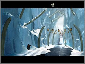 Wędruje więc dalej i przy kociej norce wpada na pomysł obłaskawienia koteczki przy pomocy jedzenia - Dostać się do siedziby Krugella | Lodowa Kraina - Zaginiona historia: Tale of Hero - poradnik do gry