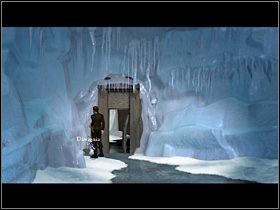 Nasz bohater kontynuuje wędrówkę do kamiennego portalu, przy którym dochodzi do wniosku, że zamykając drzwi w portalu, równocześnie otwiera duże drzwi w salce z windą, prowadzące do siedziby Krugella - Dostać się do siedziby Krugella | Lodowa Kraina - Zaginiona historia: Tale of Hero - poradnik do gry