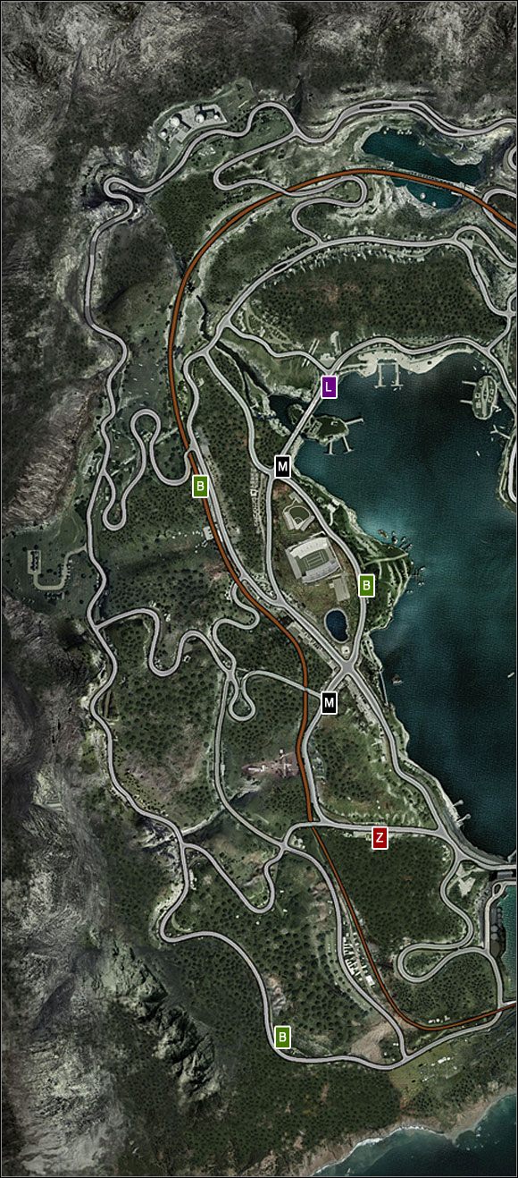 1 - White Mountain | Stacje obsługi i parkingi w Burnout Paradise - Burnout Paradise: The Ultimate Box - poradnik do gry