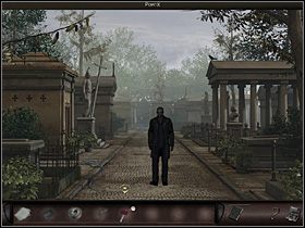 Dziewczyna podsłuchuje całą rozmowę i dowiaduje się, że do wytyczenia drogi do skarbu oprócz mapy potrzebne są sztylet i ukryty w szkatułce (tej samej, którą Nicole już zabrała z mieszkania Jacka) kluczyk - Cmentarz Montmartre | Francja, Paryż | Art of Murder Klątwa Lalkarza - Art of Murder: Klątwa Lalkarza - poradnik do gry