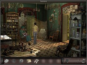 Z odpowiednio pomniejszonymi szczotkami Nicole biegnie do domu szamanki i instaluje je w wentylatorze - Hacjenda; osada; dom szamanki | Kuba, Posiadłość Montoute - Art of Murder: Klątwa Lalkarza - poradnik do gry