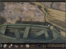 I to by było na tyle, zatem Nico zawraca w stronę bramy, po czym kamienną drogą pośród skał maszeruje na przystań - Brama; mur; budka telefoniczna; przystań | Francja, Marsylia - Art of Murder: Klątwa Lalkarza - poradnik do gry