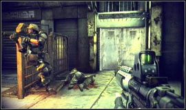 Drużyna Alfa wspiera pierwsze atakujące oddziały jednocześnie szukając głowic atomowych wykradzionych ISA - Krwawy południk | Misje Killzone 2 - Killzone 2 - poradnik do gry