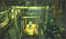 Wychylając się zza osłony dokładnie wyceluj w głowę kaemisty i zastrzel go, po czym ruszaj do przodu - Most Salamun | Misje Killzone 2 - Killzone 2 - poradnik do gry