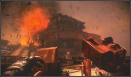 Bateria łukowa uniemożliwia posiłkom ISA zgromadzenie się i drużyna Alfa musi zniszczyć cztery wieże systemu naprowadzającego, nim ruszą dalej - Pałac Visariego | Misje Killzone 2 - Killzone 2 - poradnik do gry