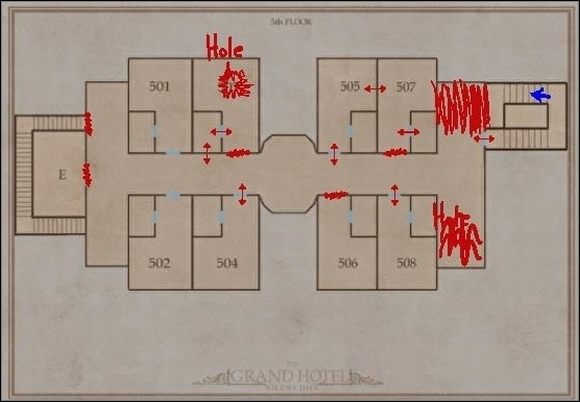 Grand Hotel - 5 piętro - Grand Hotel 5 piętro | Silent Hill i Areszt w Silent Hill Homecoming - Silent Hill: Homecoming - poradnik do gry