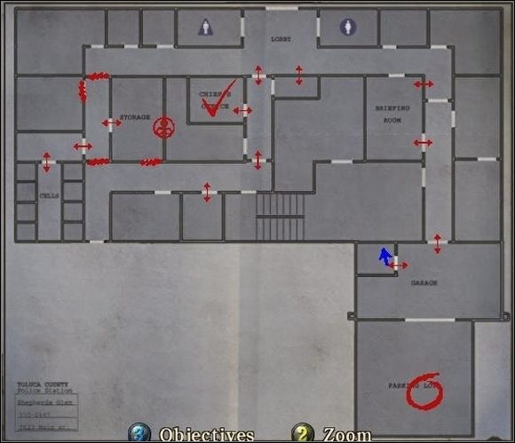 Rozejrzyj się dookoła - na ścianie możesz dostrzec napis - Areszt - Areszt | Silent Hill i Areszt w Silent Hill Homecoming - Silent Hill: Homecoming - poradnik do gry