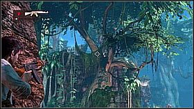 Idąc dalszym tropem (za trupami wrogów) Nate dotarł na górę - w dole było widać ruiny i kilku przeciwników - Rozdział 4 Plane-wrecked (cz.1) | Przygoda | Solucja Uncharted Drakes Fortune - Uncharted: Drakes Fortune - poradnik do gry