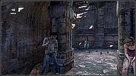 Po dostaniu się liną do twierdzy Nate ruszył w stronę drzwi, za którymi była Elena - Rozdział 10 The Customs House | Przygoda | Solucja Uncharted Drakes Fortune - Uncharted: Drakes Fortune - poradnik do gry