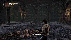 Walki zostały po pewnym czasie wstrzymane i potworom niestety udało się dopaść Eddyego [1] - Rozdział 17 The Heart of the Vault | Przygoda | Uncharted Drakes Fortune - Uncharted: Drakes Fortune - poradnik do gry