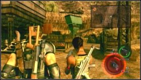 Ze strzelbą w dłoni, schodzimy po skarpie - Train Station (2-2) | Opis przejścia Resident Evil 5 - Resident Evil 5 - poradnik do gry