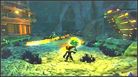 Przejdź przez nie i skręć w lewo - Morrow Caverns | Opis przejścia Ratchet & Clank Quest for Booty - Ratchet & Clank: Quest for Booty - poradnik do gry