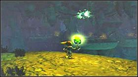 Zabij węża, przekręć śrubę i przejdź przez nowo powstałą ścieżkę - Lythoin Caves | Opis przejścia Ratchet & Clank Quest for Booty - Ratchet & Clank: Quest for Booty - poradnik do gry