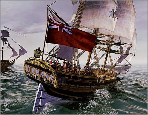 Na rufie znajdują się kajuty kapitana i starszych stopniem oficerów - Co atakować? | Bitwy morskie w Empire Total War - Empire: Total War - poradnik do gry