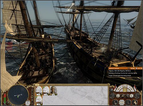 W trakcie walki sprawdzaj stan atakowanej przez Ciebie jednostki poprzez umieszczanie kursora na niej - Abordaże | Bitwy morskie w Empire Total War - Empire: Total War - poradnik do gry