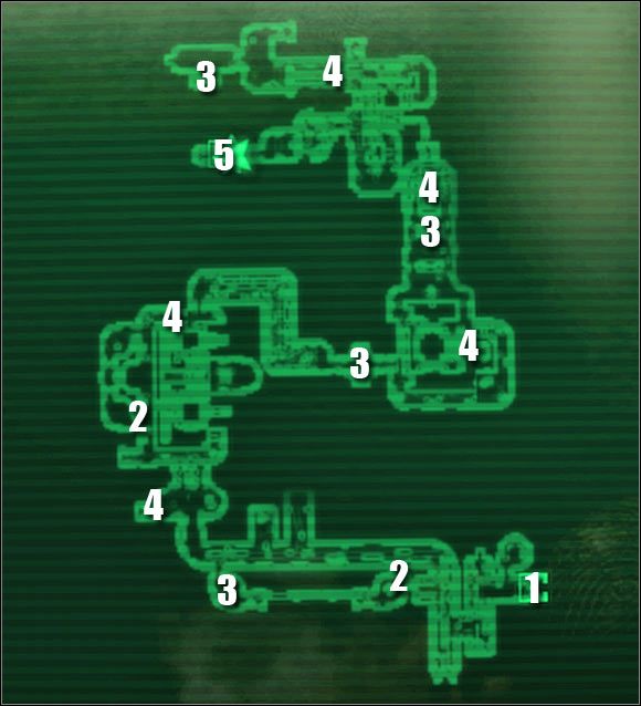 Oznaczenia na mapie: 1 - przejście do: Cele - Główne questy - QUEST 1 (cz.3) | Mothership Zeta | Fallout 3 - Fallout 3 - poradnik do gry