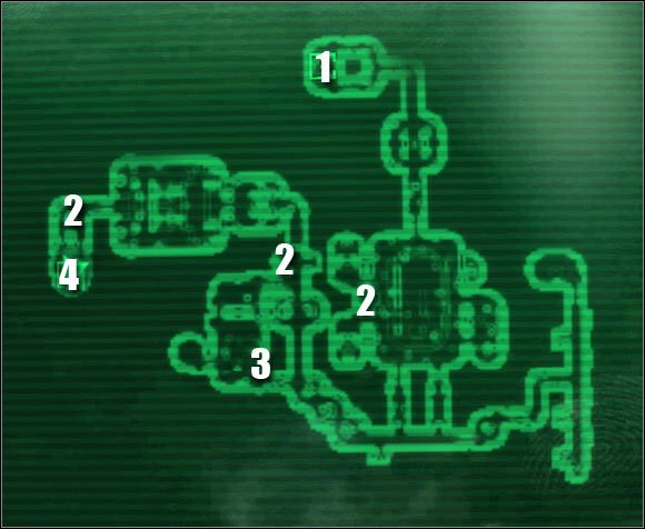 Oznaczenia na mapie: 1 - teleporter do: Kontrola Promienia Śmierci - Główne questy - QUEST 3 (cz.7) | Mothership Zeta | Fallout 3 - Fallout 3 - poradnik do gry