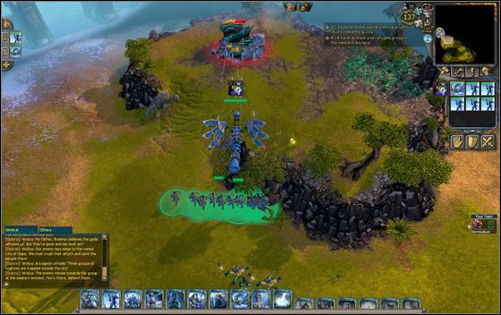 Gdy dojdziesz do rozwidlenia, kierujesz się na północny zachód, w stronę potrzebującego obrony obozu - [Przykładowy scenariusz] Siege of Hope cz.1 | BattleForge - BattleForge - poradnik do gry