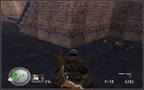 Przy lokomotywie [01] podkładamy dynamit [1] , a następnie wracamy do środka stacji i kierujemy się schodami na górę [01] - [Opis przejścia] Stacja Anhalter | Sniper Elite Berlin 1945 - Sniper Elite: Berlin 1945 - poradnik do gry