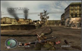 Niestety w zadaniu tym nie jest możliwe dokładne określenie położenia każdego z wrogów, czy też czołgów - [Opis przejścia] Podróż na Tempelhof | Sniper Elite Berlin 1945 - Sniper Elite: Berlin 1945 - poradnik do gry