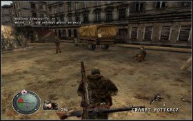 Zachodnią stronę mapy patroluje drugi z czołgów - [Opis przejścia] Podróż na Tempelhof | Sniper Elite Berlin 1945 - Sniper Elite: Berlin 1945 - poradnik do gry