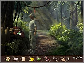 Po prawej stronie ścieżki pomiędzy drzewami krążą świetliki, ale nie da się ich złapać gołymi rękoma - Indonezja - Dżungla (cz.2) | Tajne akta 2 Puritas Cordis - Tajne akta 2: Puritas Cordis - poradnik do gry