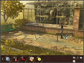 W tym celu dziewczyna najpierw (zgodnie z tym, co mówił dozorca) pokazuje małpce kijek (kliknij nim małpkę) - Francja- Paryż (cz.3) | Tajne akta 2 Puritas Cordis - Tajne akta 2: Puritas Cordis - poradnik do gry