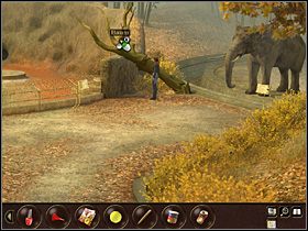 Tymczasem Nina maszeruje pod zagrodę słonia i do ptasiego gniazda na drzewie wsypuje orzeszki ziemne z puszki - Francja- Paryż (cz.3) | Tajne akta 2 Puritas Cordis - Tajne akta 2: Puritas Cordis - poradnik do gry