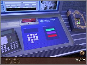 Wdrapawszy się cichutko na szczyt wieży, Nina widzi stojącego do niej tyłem, przy pulpicie sterowniczym, Pata Sheltona - Francja - Zamek (cz.3) | Tajne akta 2 Puritas Cordis - Tajne akta 2: Puritas Cordis - poradnik do gry