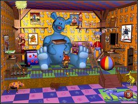 Sprowadź Sztrenkfa na dół po pochyłej desce i postaw Polopiriona koło butelki - Etap szósty - Pokój Romusia | Gobliiins 4 - Gobliiins 4 - poradnik do gry