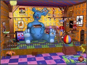 Zejdź na dół i postaw figurki - Sztrenkfa na S , Polopiorina na P , Thrabsa na T - Etap szósty - Pokój Romusia | Gobliiins 4 - Gobliiins 4 - poradnik do gry