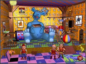 Zejdź na dół i używaj ołówka na symbolach: gwiazda , O , słońce , księżyc , wir , kwiat - Etap szósty - Pokój Romusia | Gobliiins 4 - Gobliiins 4 - poradnik do gry