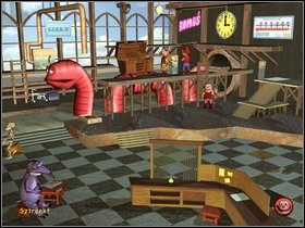 Podnieś skasowany bilet , złóż drabinę, użyj biletu w automacie i wejdź do skrzyni na robalu - Etap ósmy - Krecia stacja | Gobliiins 4 - Gobliiins 4 - poradnik do gry