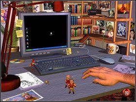 Poślij Sztrenkfa na półkę, niech uderzy w łyżkę będącą w kubku - Etap piętnasty - Kraniec świata | Gobliiins 4 - Gobliiins 4 - poradnik do gry