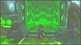 Wyeliminuj wszystkich wrogów, przejdź przez dużą bramę i udaj się na wprost - Imperial Fight Festival, Planet Mukow | Opis przejścia - Ratchet & Clank: Tools of Destruction - poradnik do gry