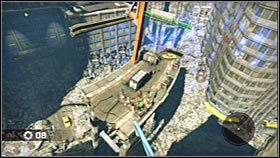 Musisz teraz dotrzeć do widocznego w oddali wejścia do budynku - Rozdział 2 - Ascension City Downtown V | Akt 1 Bionic Commando - Bionic Commando - poradnik do gry