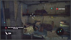 Proponuję wybrać sobie z inwentarza granaty, gdyż już za kilka chwil zostaniesz zaatakowany przez liczną grupę wartowników - Rozdział 2 - Trent Industrial District IV | Akt 1 Bionic Commando - Bionic Commando - poradnik do gry