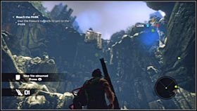 Zauważ, że bezpośrednio nad Tobą pojawi się wielka maszyna krocząca, która zacznie wypuszczać niewielkie drony - Rozdział 1 - Fissure III | Akt 2 Bionic Commando - Bionic Commando - poradnik do gry