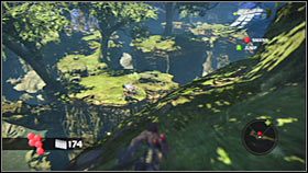 Przeskocz na półkę z mechem, a spowoduje to pojawienie się kolejnych tego typu maszyn - Rozdział 1 - Ascension City Park II | Akt 2 Bionic Commando - Bionic Commando - poradnik do gry